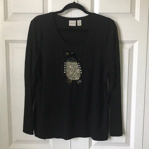 CHICO’S ZENERGY PENGUIN MOTIF TOP